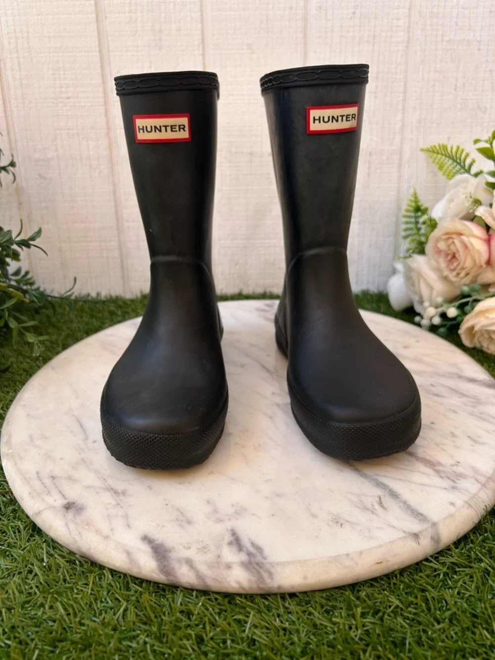 HUNTER Rain Boots black Toddler Size UK 11US 12 unisex/NEW